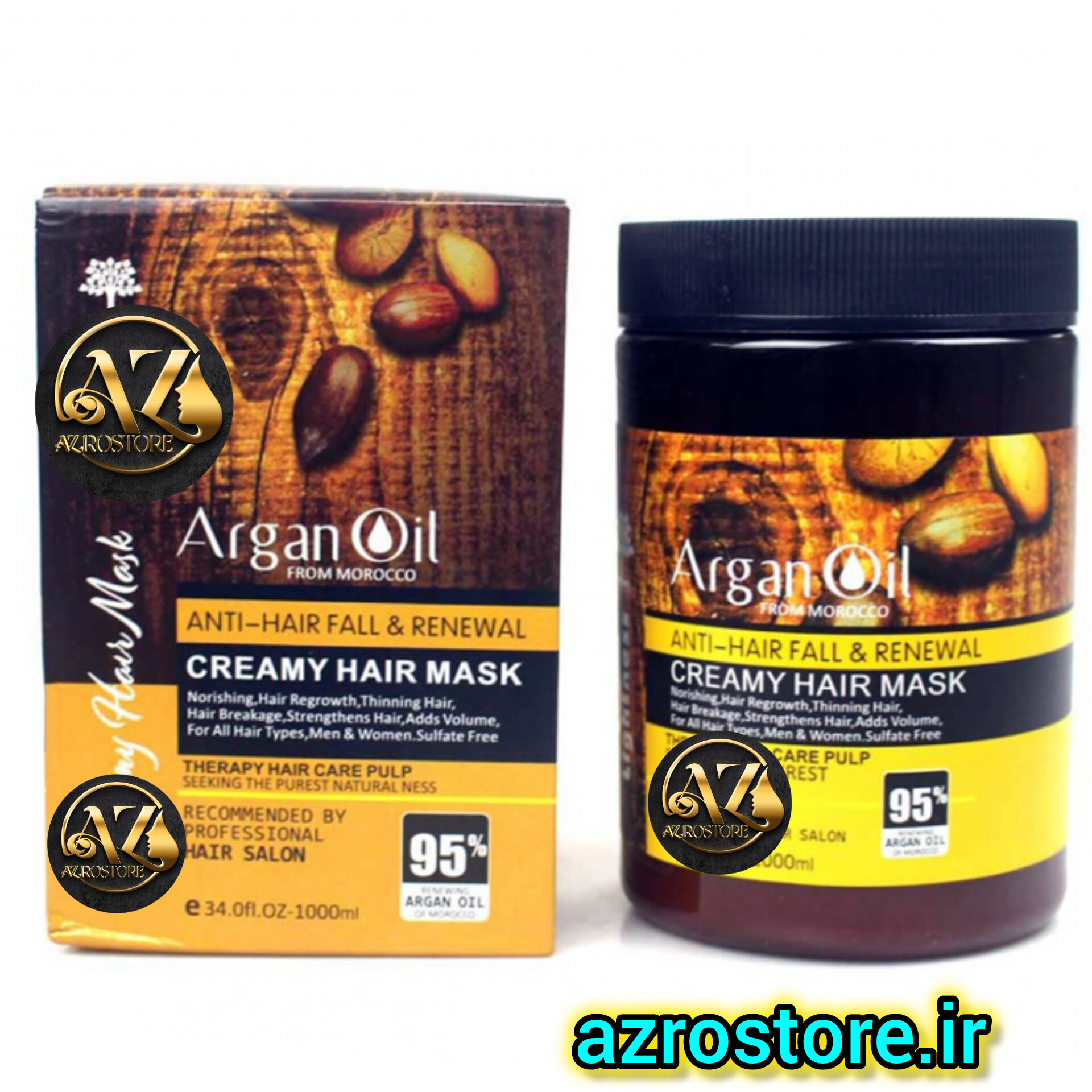 ماسک مو آرگان بدون سولفات حجم ۱۰۰۰ میل