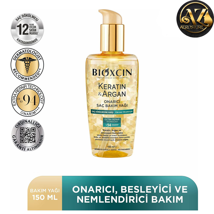 خرید محصول روغن آرگان مو بیوکسین مدل کراتین حجم 150 میلی لیتر
