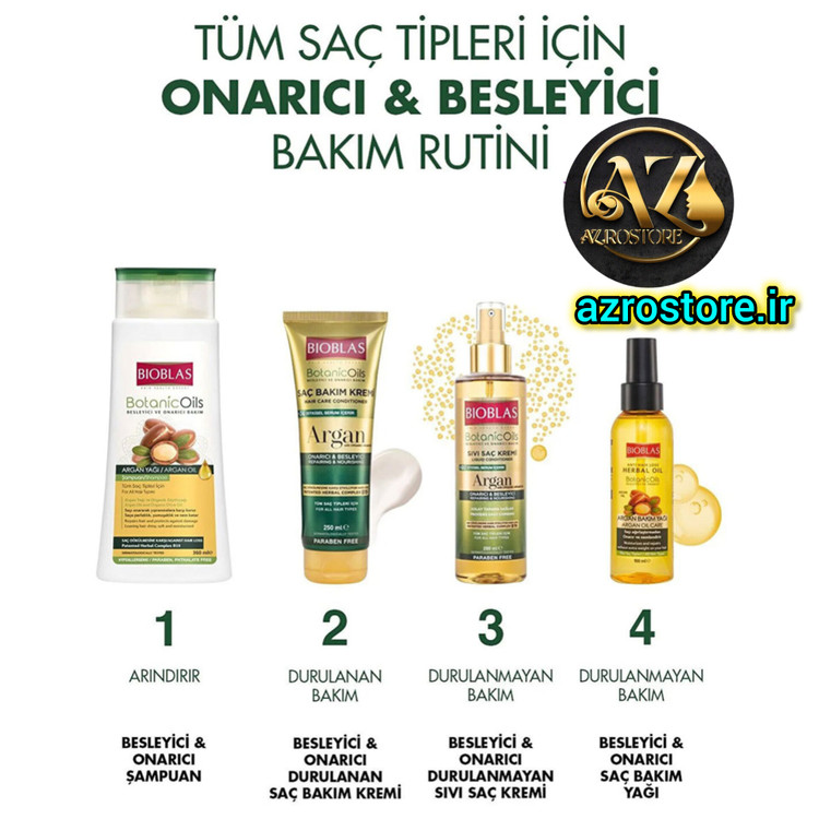 ماسک موی بیوبلاس مدل Repairing & Nourishing حجم ۲۵۰ میل حاوی روغن آرگان