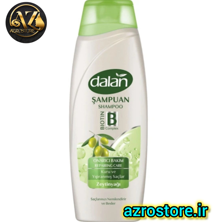 شامپو دالان مدل روغن زیتون و بیوتین مناسب برای موهای خشک و آسیبدیده حجم 450 میل